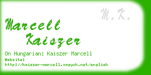marcell kaiszer business card